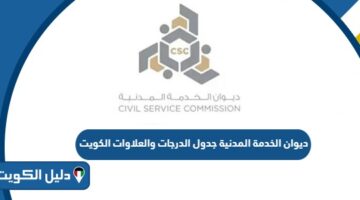 ديوان الخدمة المدنية جدول الدرجات والعلاوات الكويت 2026